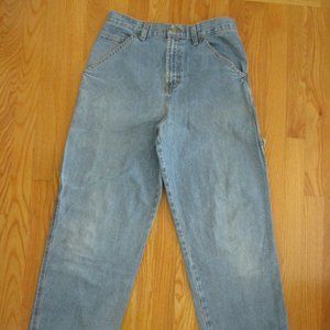 SONOMA BOY'S SIZE 18 R 29X29 JEANS MED BLUE DENIM 7 POCKET CARPENTER FARM WORK